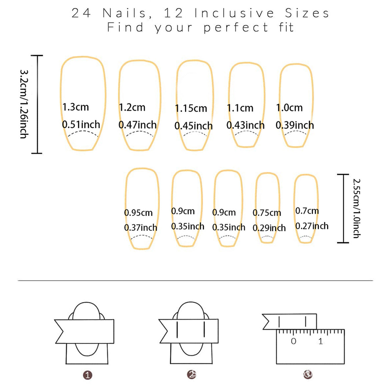 Wholesale 24 Pieces/box Halloween Press-on Nails Kits Nail Stickers ACC-NS-XingNai025