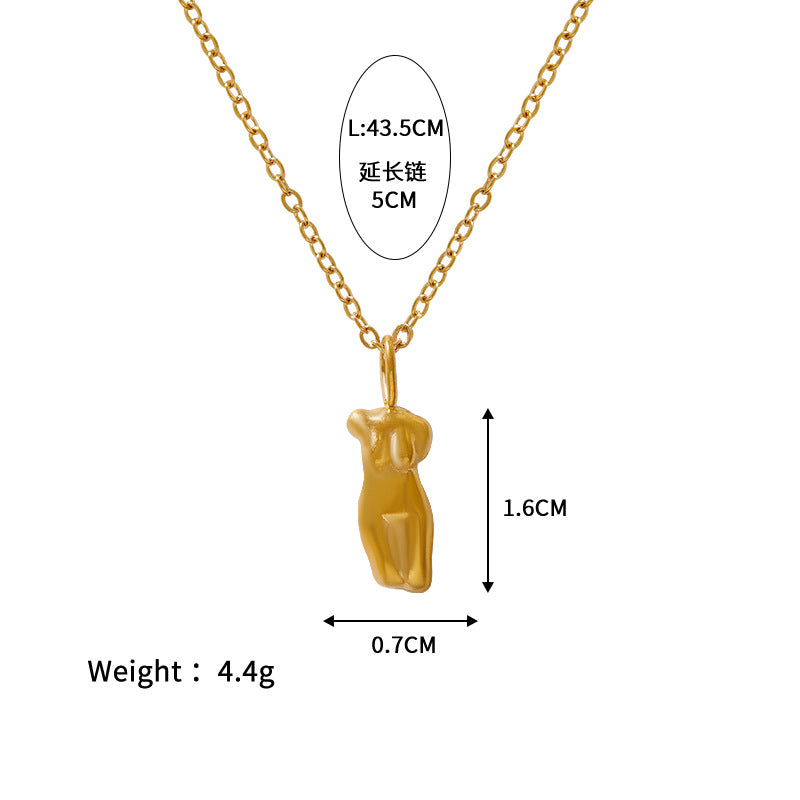 Wholesale Stainless steel  exaggerated hip-hop figure square pendant necklace