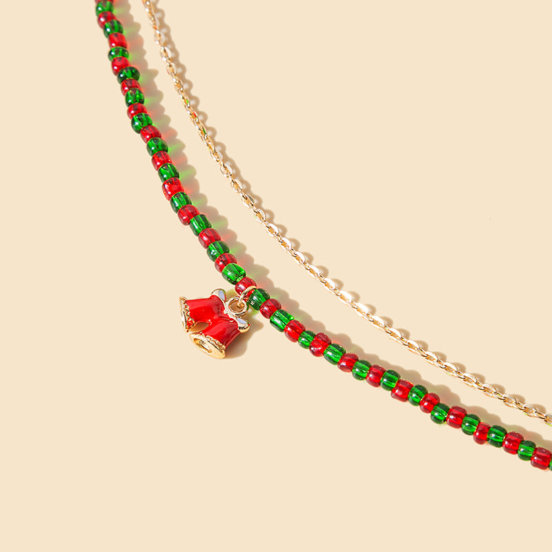 Wholesale Christmas Colorblock Handmade Beaded Bracelet ACC-BT-MDD003