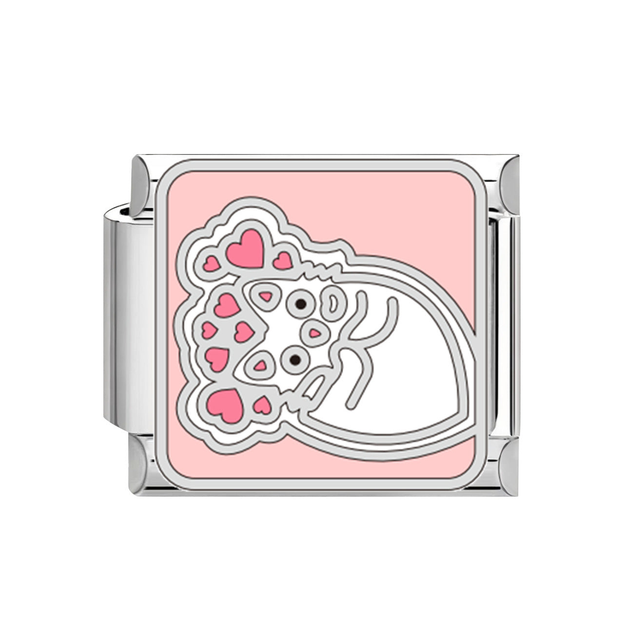 Wholesale 9mm Italian Charm Starter Bracelets DIY square Single Section Creative Stainless Steel Composable Bracelet