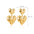 Wholesale  18K Gold Stainless Steel Bump Love Earrings Retro Heart-shaped Earrings
