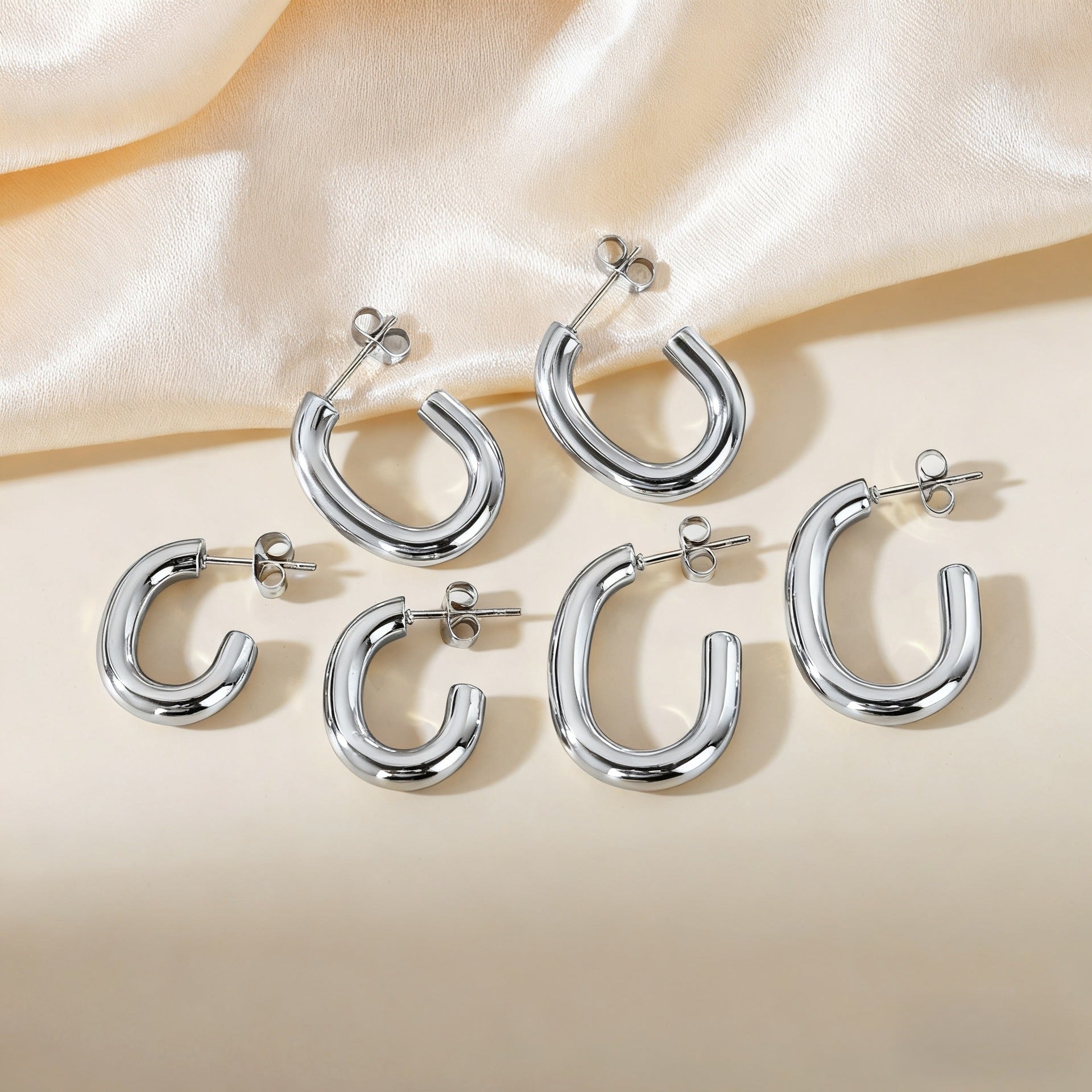 Wholesale Steel titanium hoop earrings