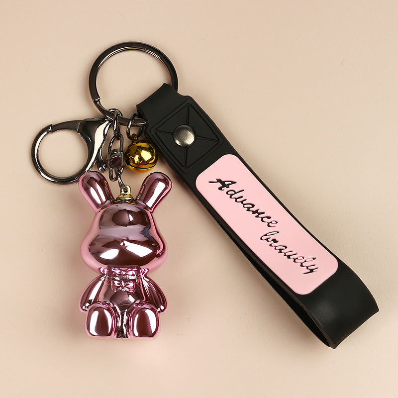 Wholesale Cartoon Gradient Colorful Sitting Bunny Keychains ACC-KC-HongAo008