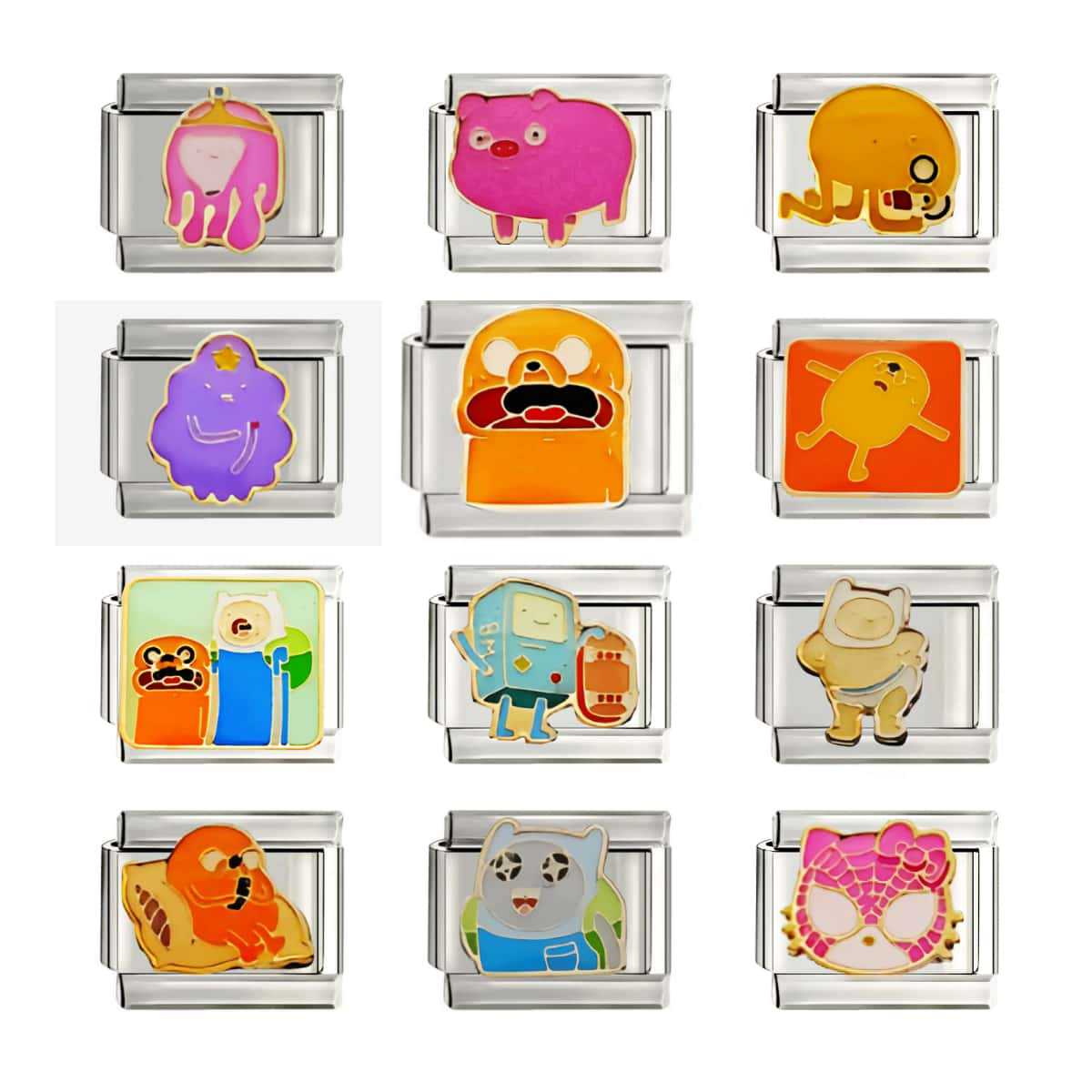 Wholesale  Italian Charm Bracelet 9mm DIY Oil-Drip Color Creative Stainless Steel Composable Bracelet