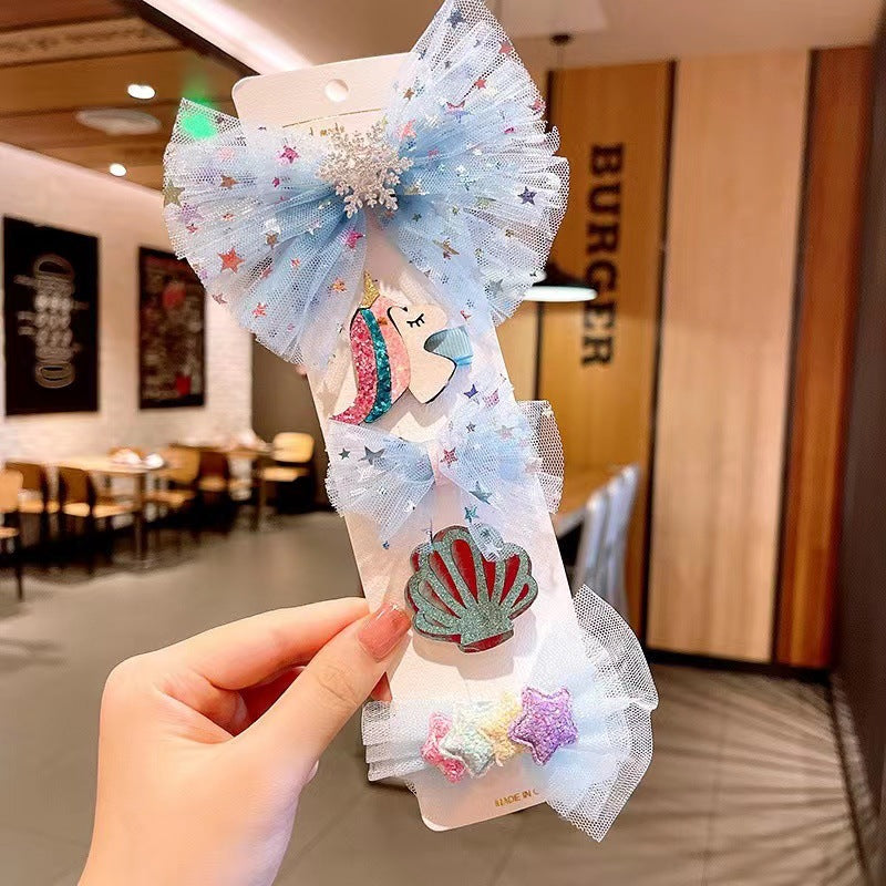 Wholesale Cartoon cute bow hairpin set