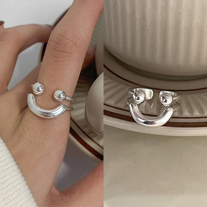 Wholesale 925 Silver Vintage Hollow Love Ring Open Ring Hearts Rings ACC-RS-YaoFeng011