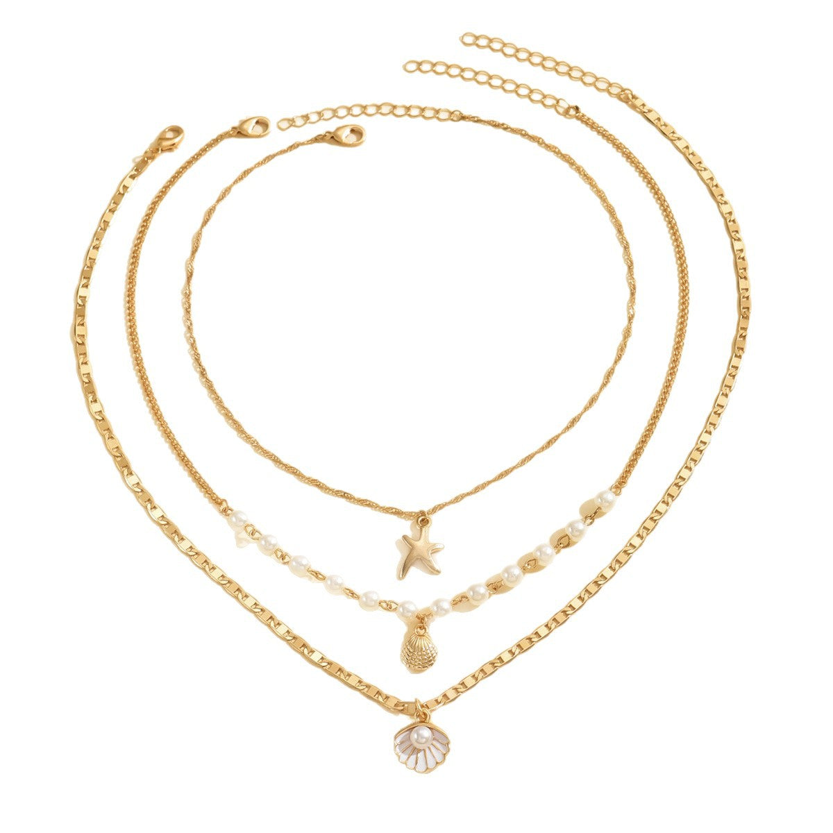 Wholesale Simple Starfish Shell Pendant necklace