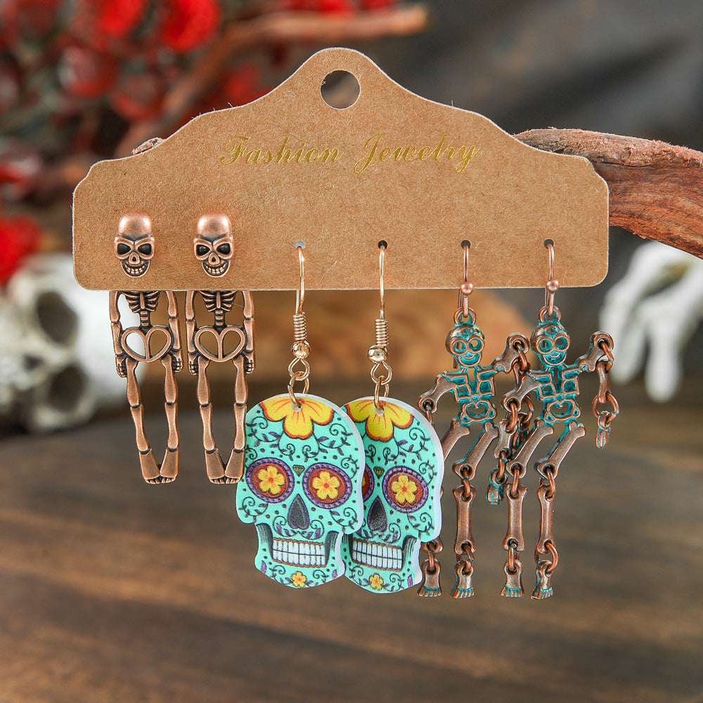 Wholesale Halloween  Suit Combination Couple Earrings Jewelry