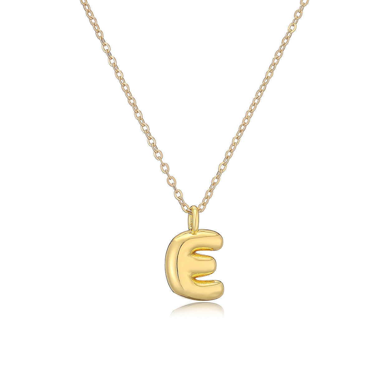 Wholesale Copper Plated Real Gold 26 English Letters Pendant Necklace ACC-NE-AG010