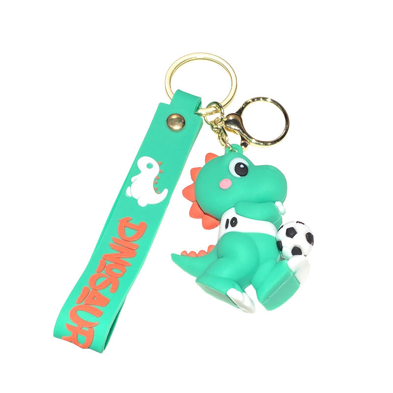 Wholesale Cute Cartoon PVC Keychain Dinosaur Pendant
