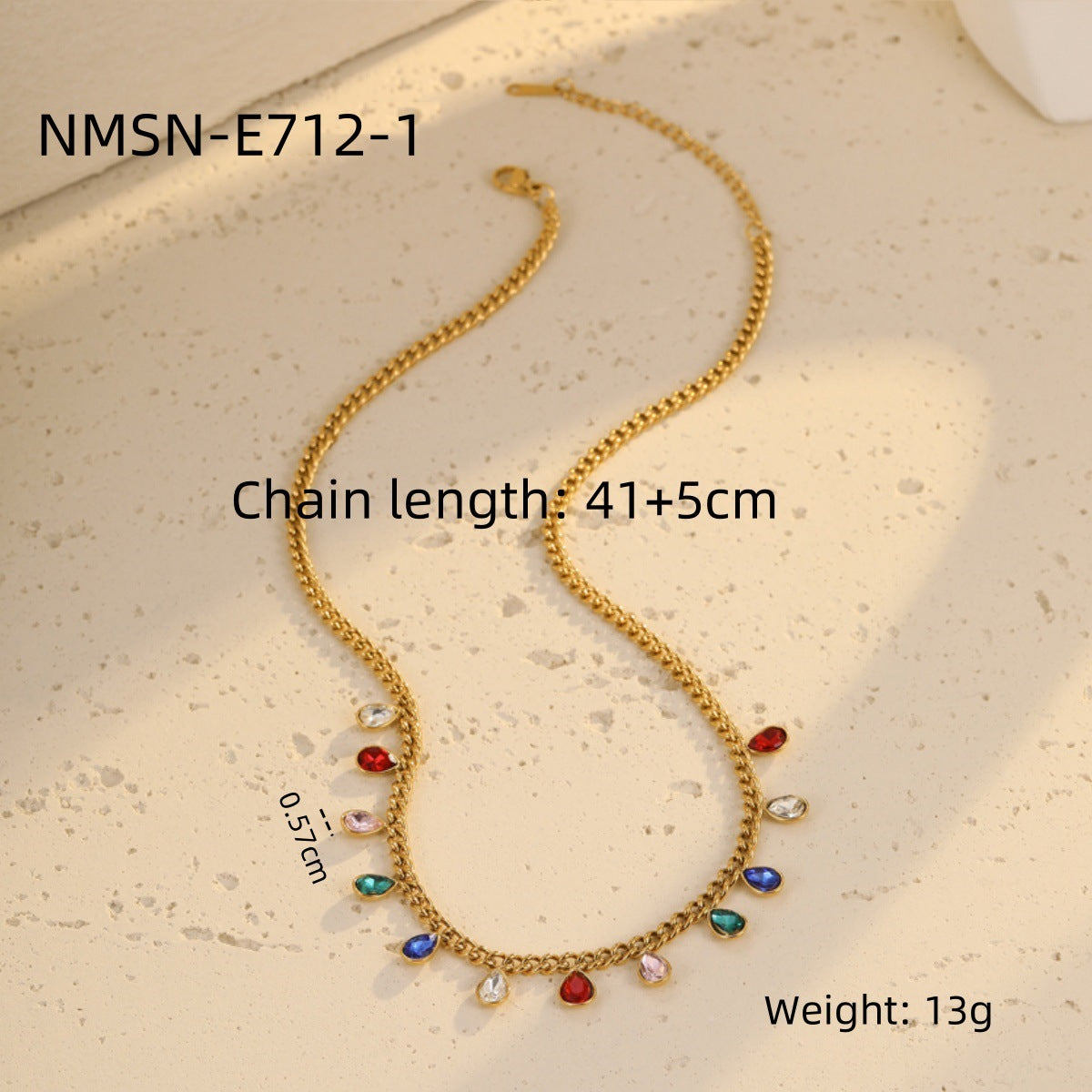 Wholesale  Stainless Steel Color Rhinestone Tassel Necklace
