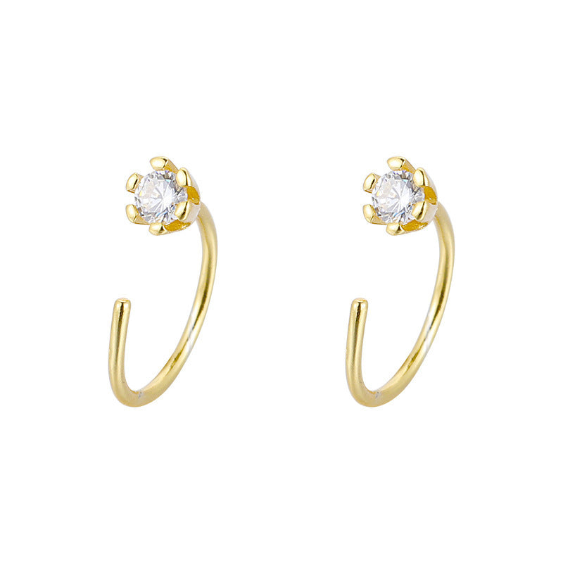 Wholesale Simple Modern Curved Hook Earrings for Sleeping
