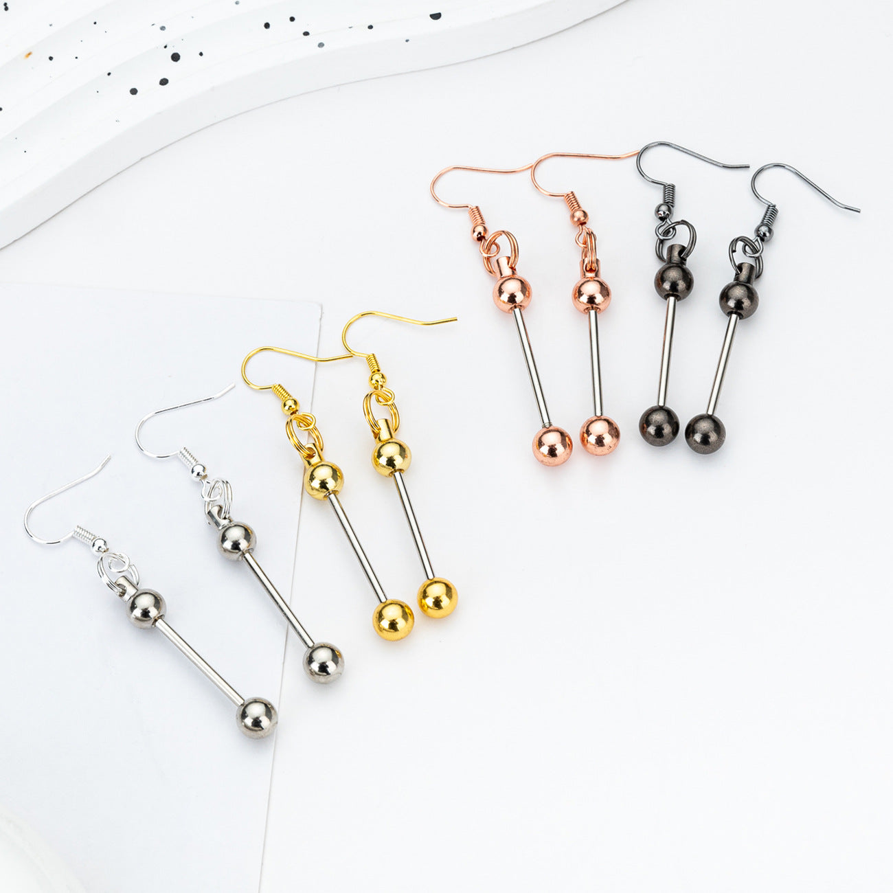 Wholesale Four color diy beaded earrings