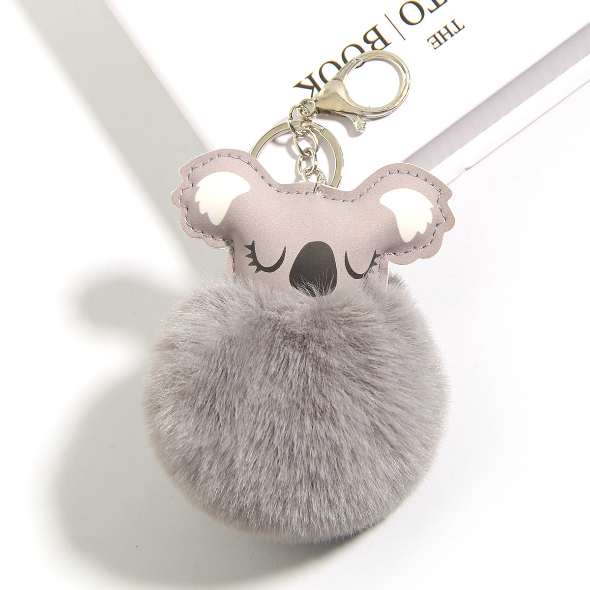 Wholesale Cartoon cat imitation rex rabbit plush ball key chain pendant lucky cat ladies bag car plush accessories