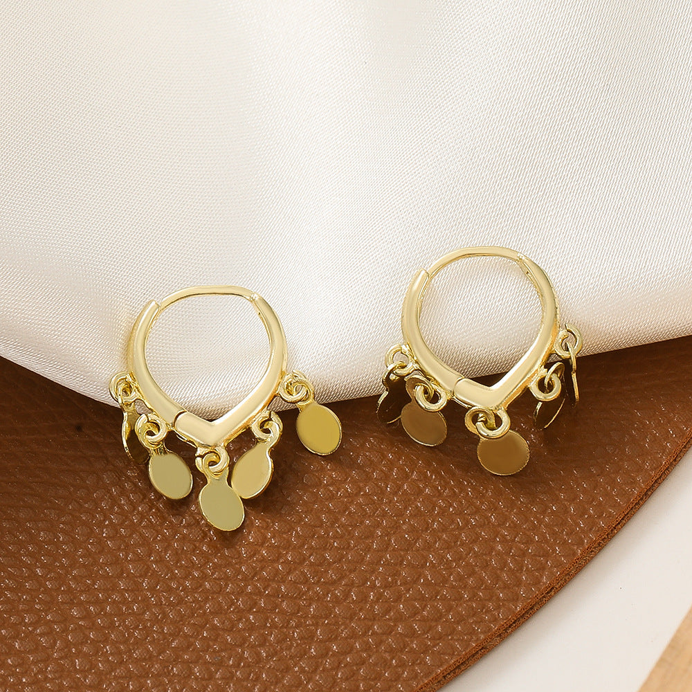 Wholesale Alloy geometric long hollow earrings