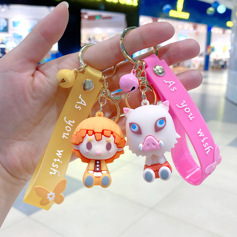 Wholesale Cartoon Anime PVC Soft Keychains Silicone Creative Keychain ACC-KC-XinShu012