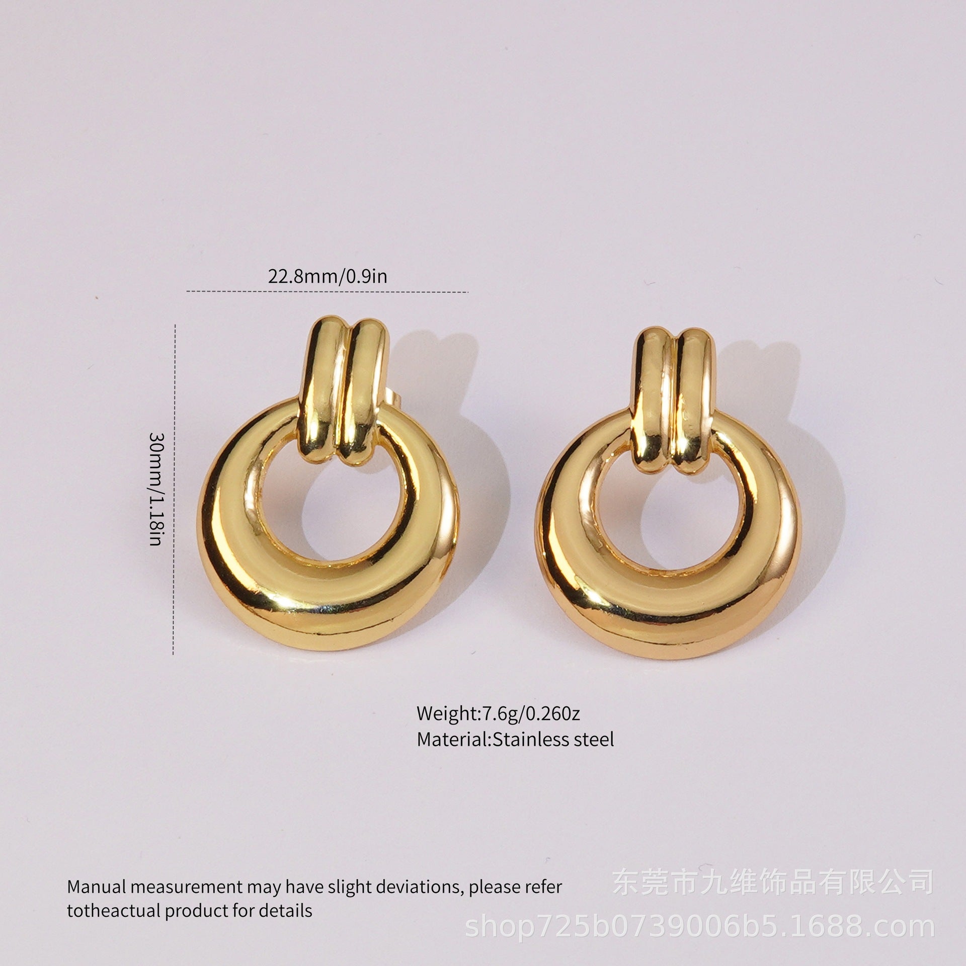 Wholesale light luxury  exaggerated earrings geometric stainless steelearrings