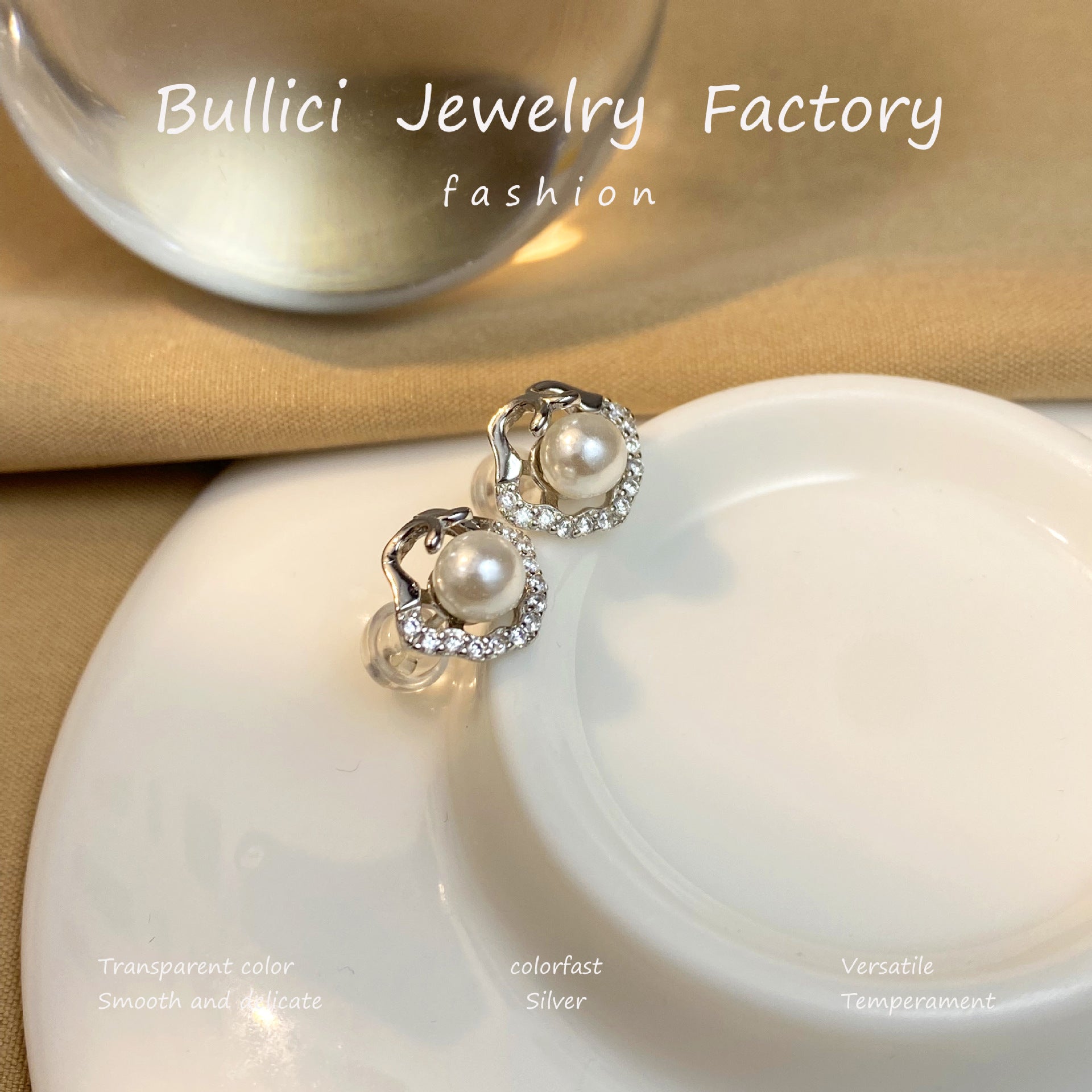 Wholesale S925 Sterling Silver Earrings Beads Pearl Earrings