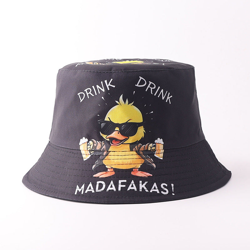 Wholesale Digital Print Yellow Duck Bucket Hat Fashion Party Accessory Gift
