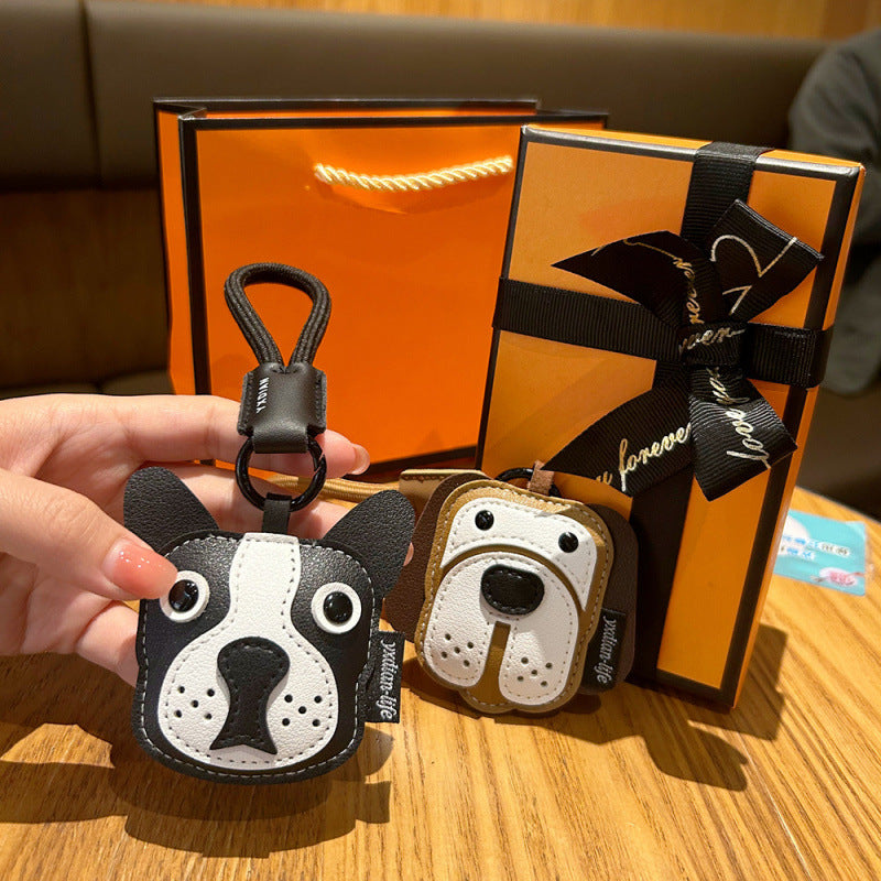 Wholesale Cartoon Leather Puppy Keychain Trendy Bag Charm Decorative Accessory For Resale