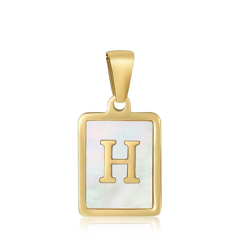Wholesale Stainless Steel Letter Pendant Necklace Fashion Accessory Gift for Boutique Resale