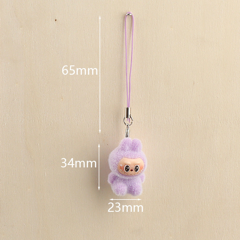 Wholesale 10pcs Flocked Plush Keychain Pendant Plush Doll Bag Accessory Mobile phone Chain