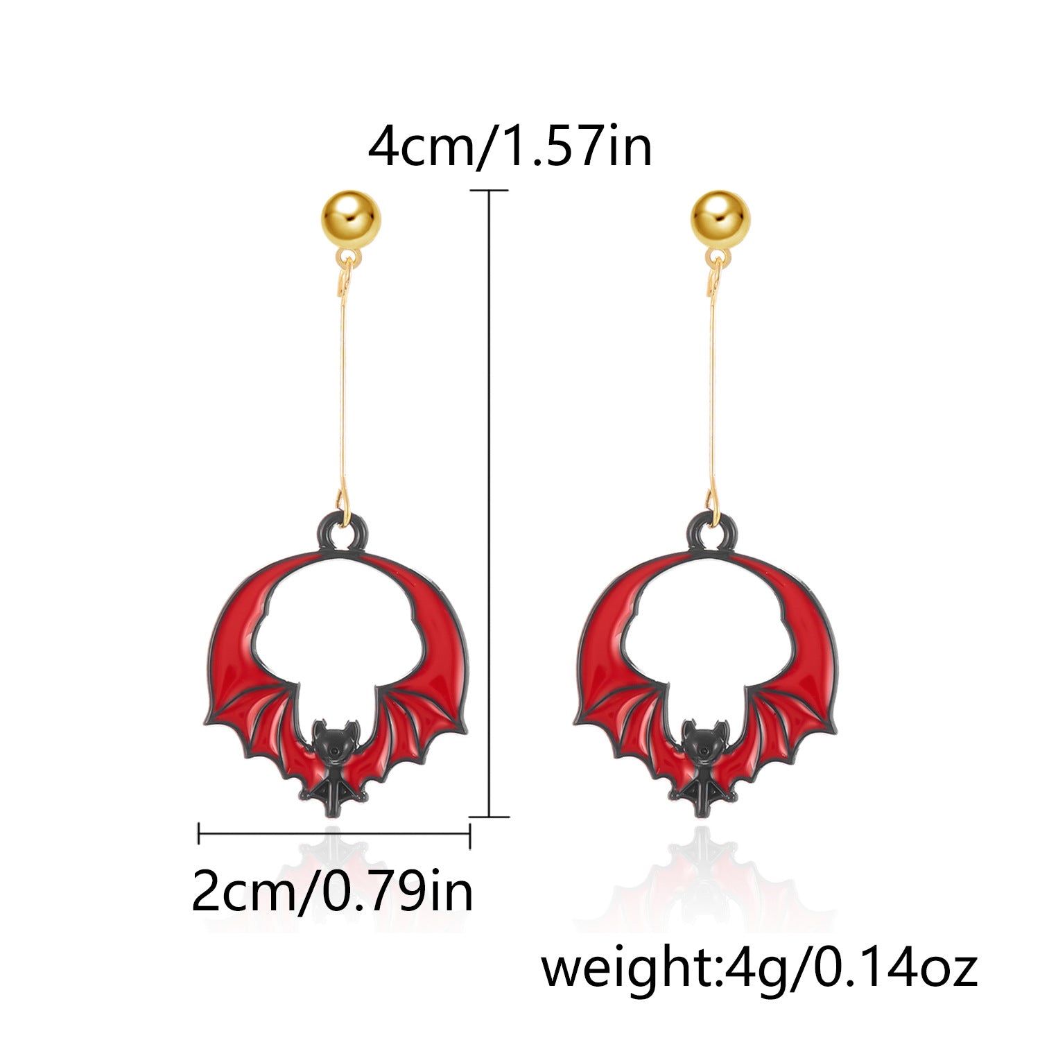 Wholesale  Halloween earrings fashion creative  painting oil flowers skull ear hook earrings
