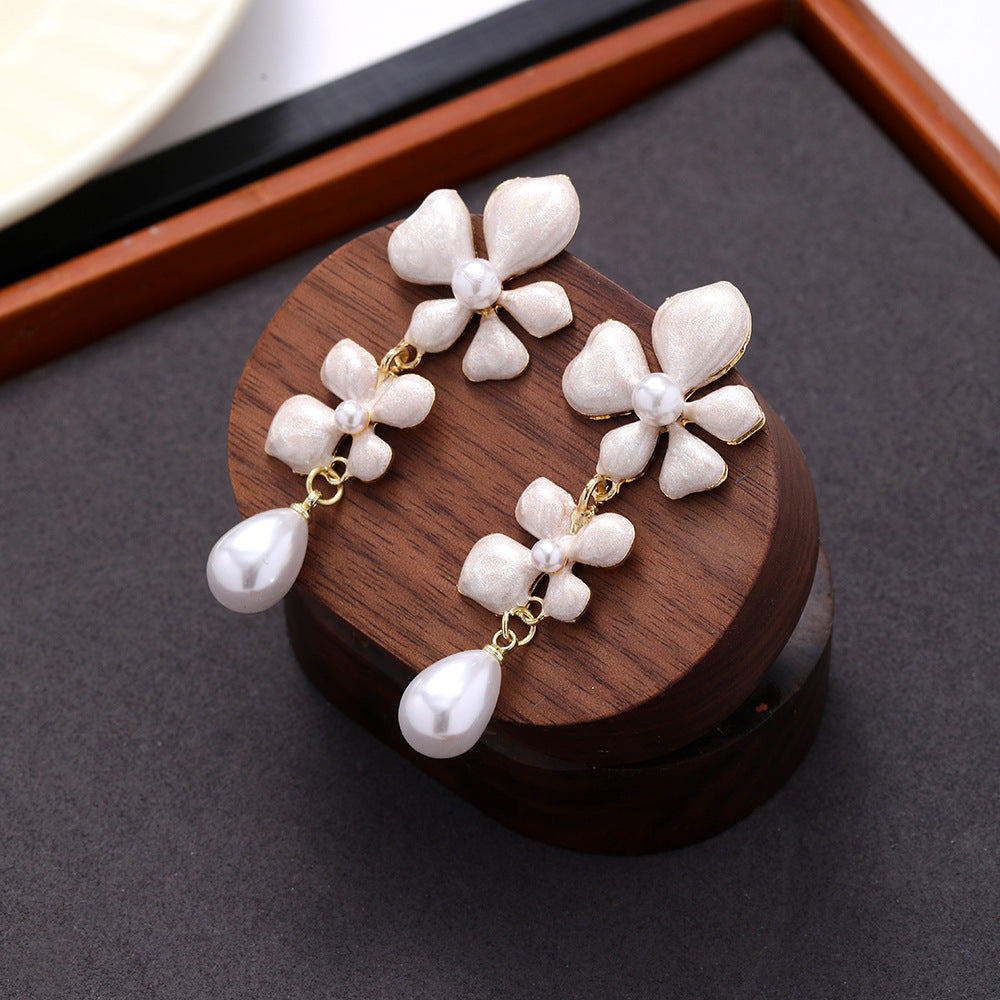 Wholesale Tassel dripping flower earrings