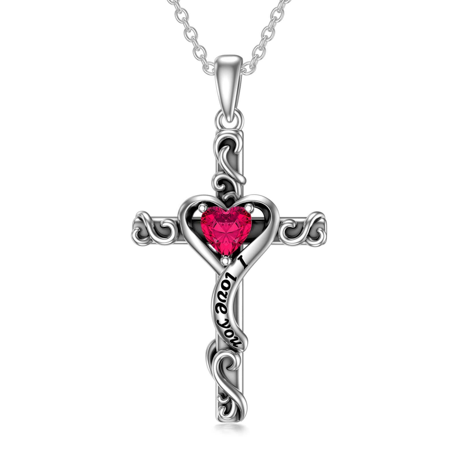 Wholesale Cross I Love You Pendant Necklace
