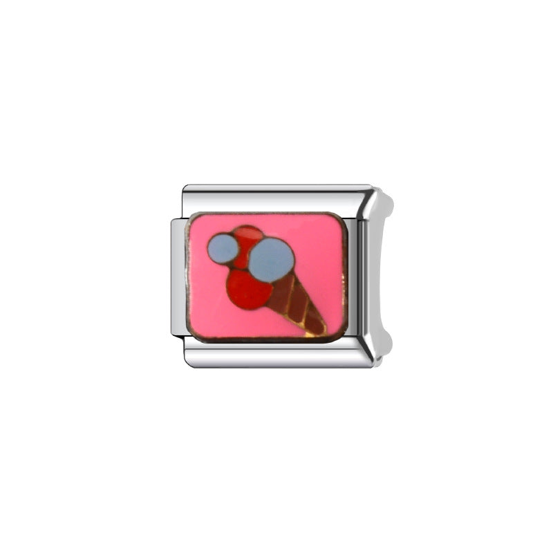 Wholesale Italian Charm Bracelet 9mm DIY Splicing Cute Creative Stainless Steel Composable Bracelet