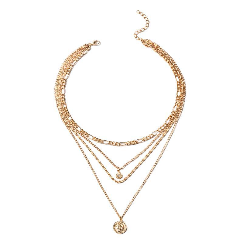 Wholesale Alloy Vintage Geometric Pendant Necklace Boutique Resale Wedding Gift
