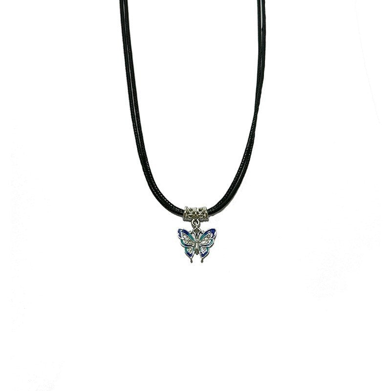 Wholesale Diamond Butterfly Pendant Necklace Clavicle Chain ACC-NE-NS002
