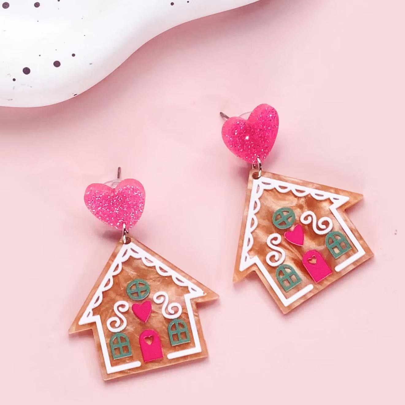 Wholesale Cute cartoon Christmas party earrings