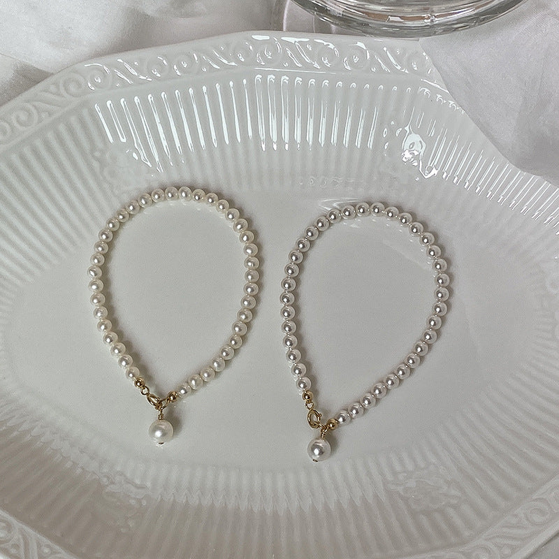 Wholesale Natural Freshwater Pearl  14K Gold Bracelet