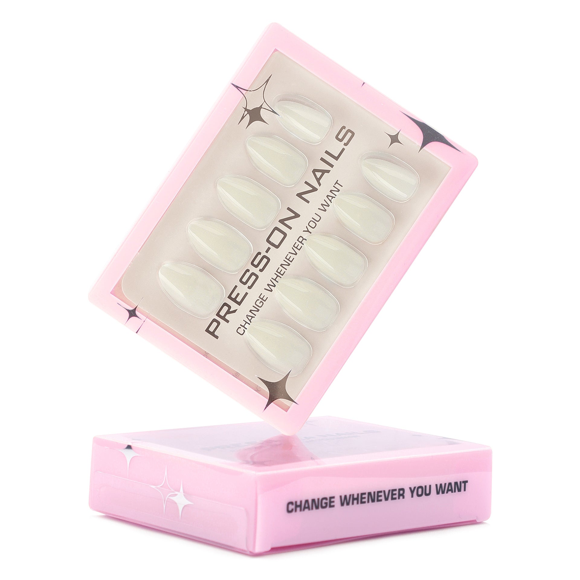 Wholesale 30 Pieces/box Gray and White Pure Color Nails Kits Nail Stickers