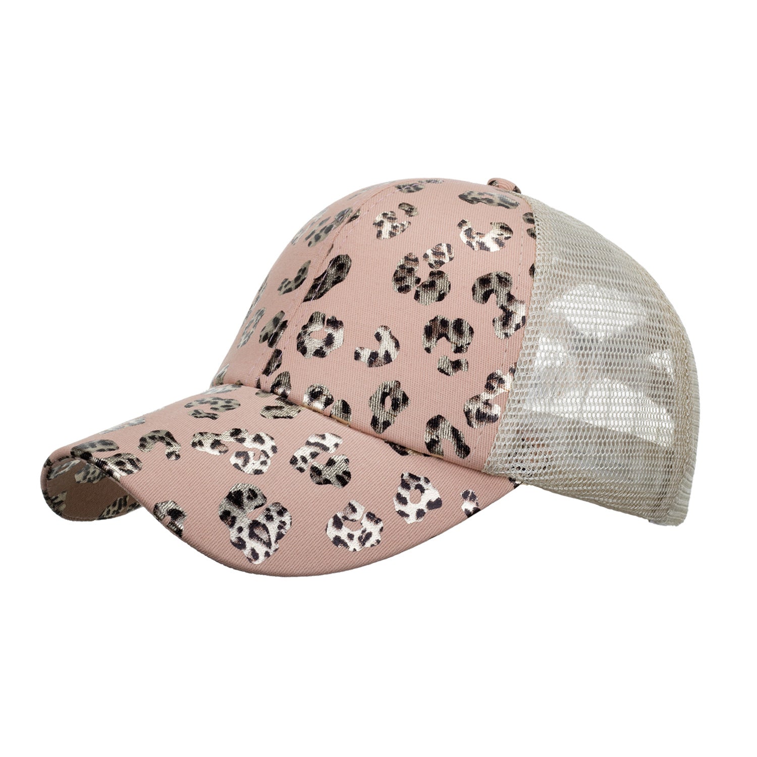 Wholesale Dog Print Cross Ponytail Baseball Cap Hat ACC-HT-ZhongMei004