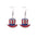 Wholesale  Independence Day earrings  personality red white blue diamond flag USA five-pointed star earrings