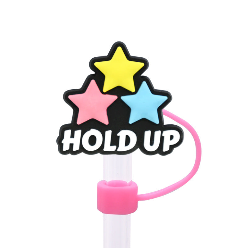 Wholesale Random 100pcs Cheerleading Series 8/10mm PVC Soft Straw Tube Cap