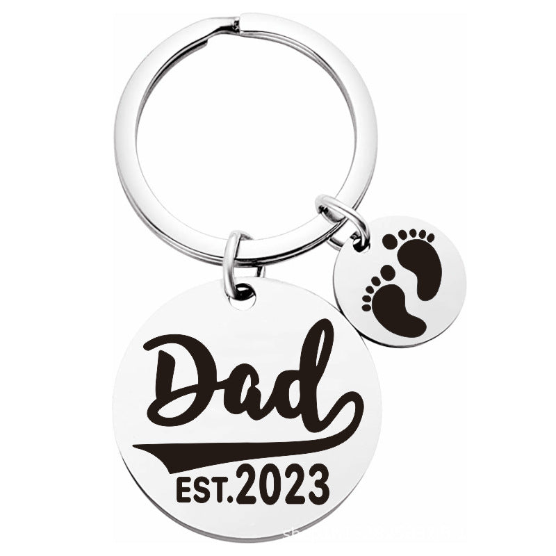 Wholesale Titanium Steel Keychain Creative Father's Day Mother's Day Keychain ACC-KC-Chenz012