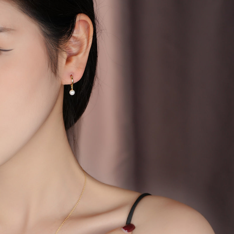 Wholesale Sterling Silver Natural Pearl Earrings