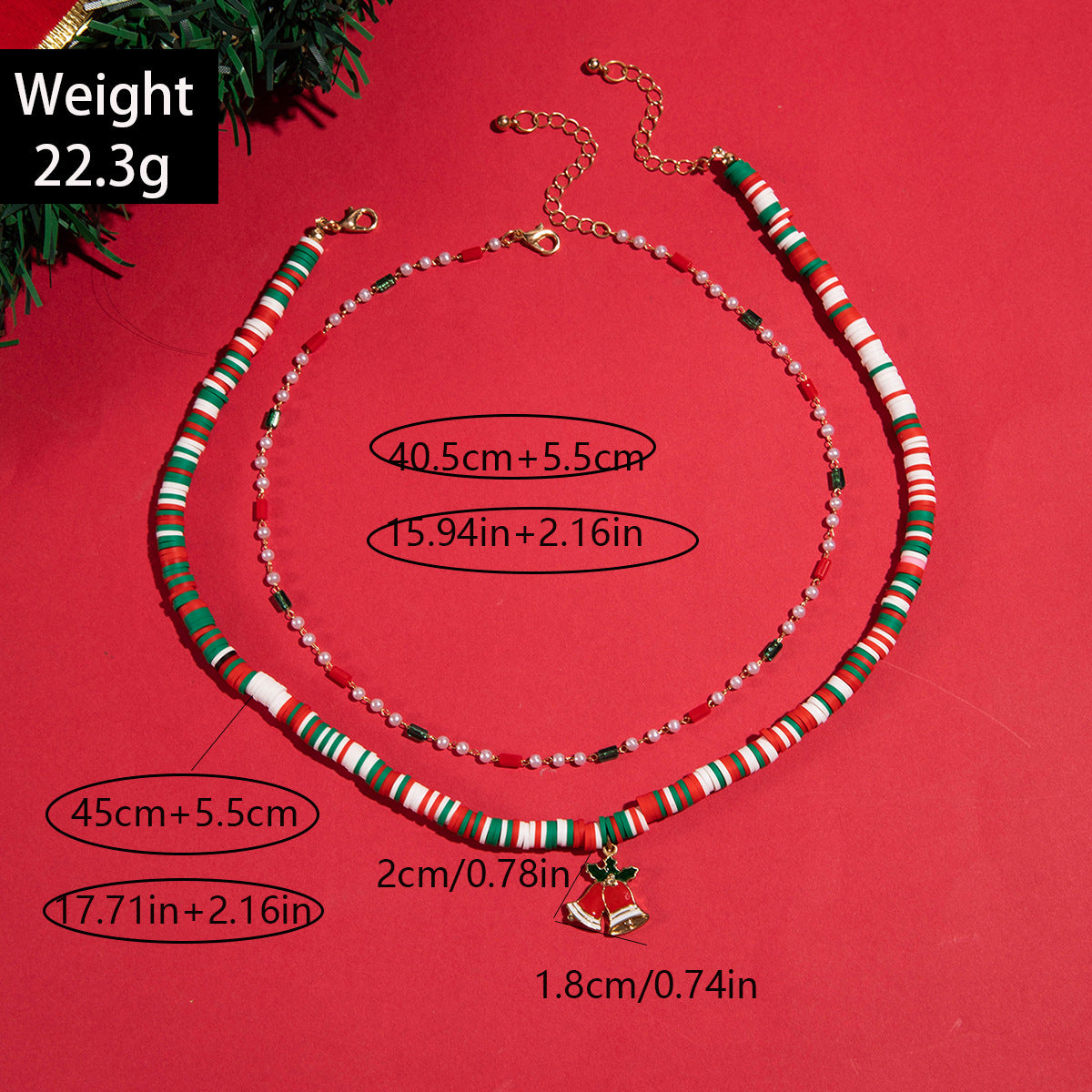 Wholesale  Christmas Glass Beads Beaded  Necklace