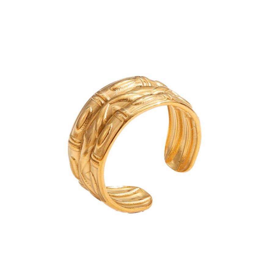 Wholesale Stainless Steel Ring 18k Gold Plated Rings ACC-RS-MuC001