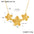 Wholesale  Stainless steel golden flower ring necklace bracelet suit