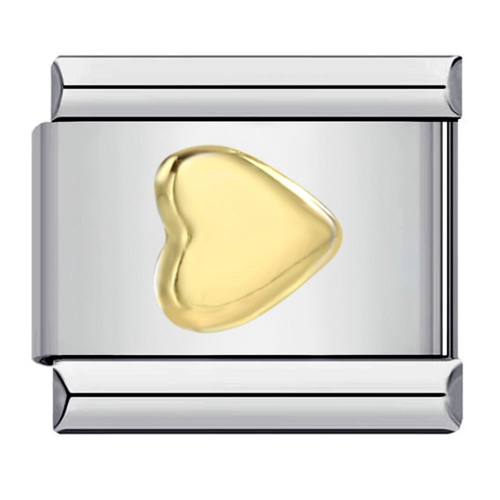 Wholesale Italian Charm Bracelet Gold Plated Stamping Pattern Stainless Steel Composable Bracelet