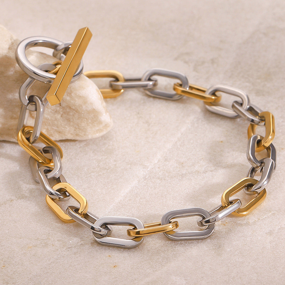 Wholesale  stainless steel color matching bracelet