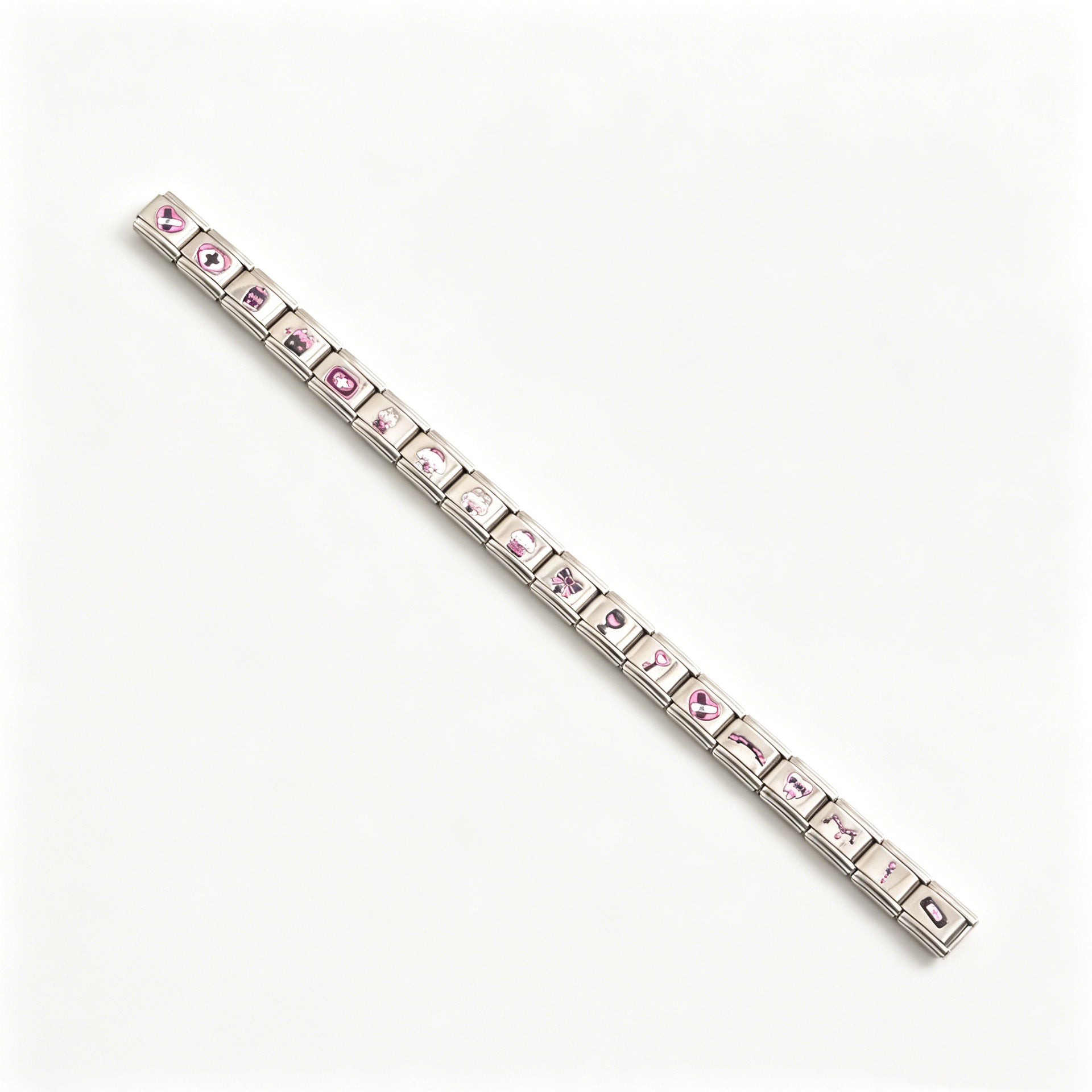 Wholesale Modular DIY Stainless Steel Elastic Bracelet - UV Print Pattern Fashion Accessory for Boutique Resale
