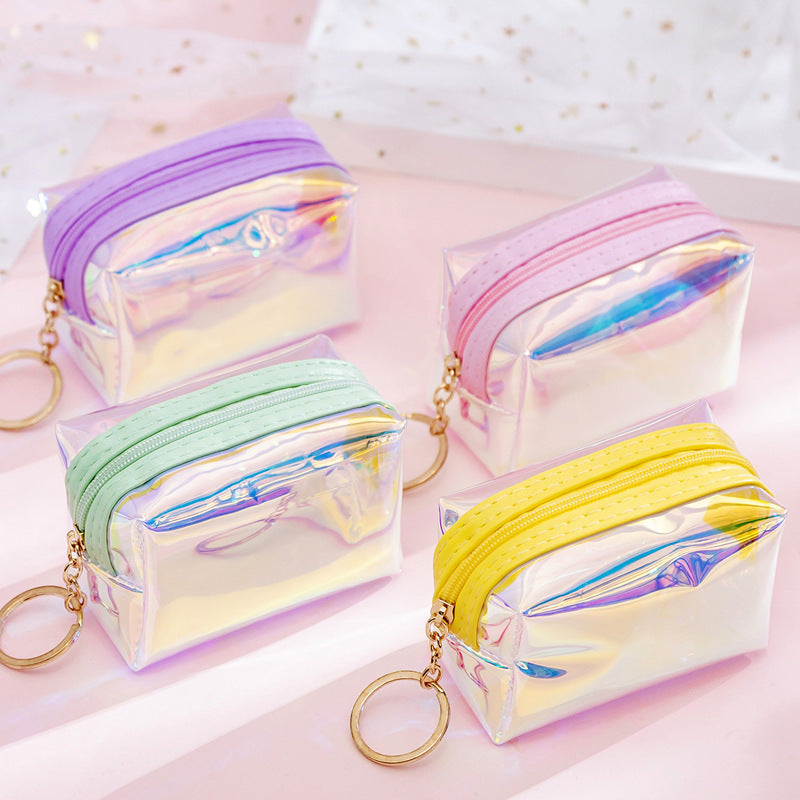 Wholesale Transparent Laser Coin Purse Keychain Keychain Wallet ACC-KC-YouMei003