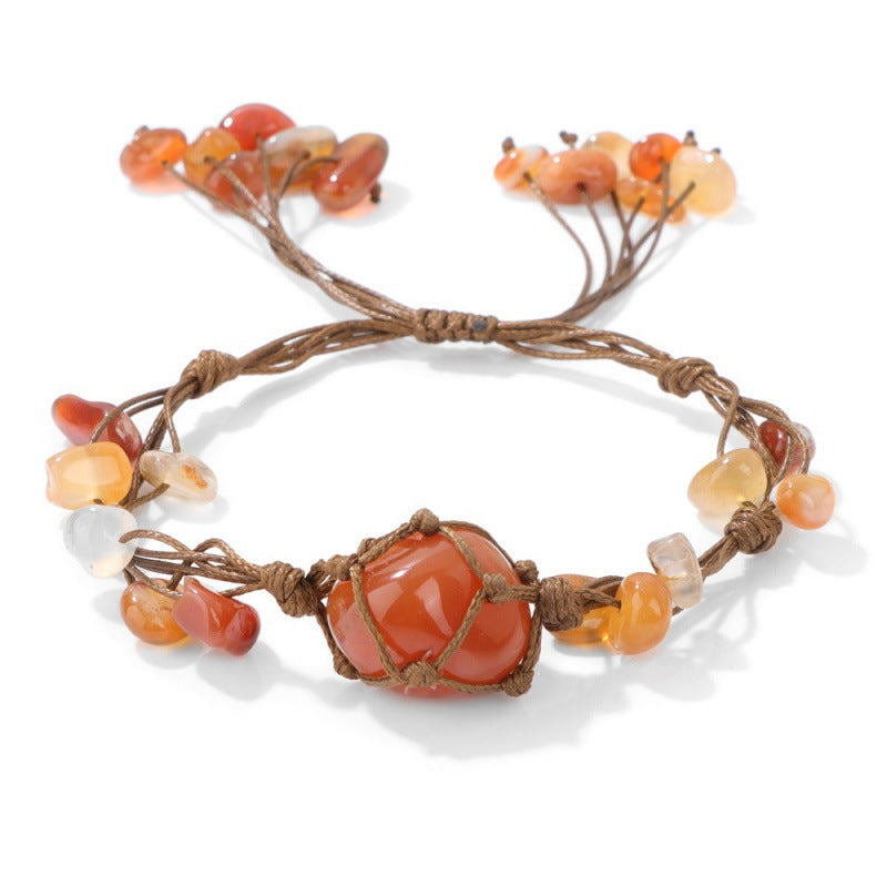 Wholesale Handmade Crystal Bracelet Amethyst Tiger Eye Gemstone Jewelry Accessory