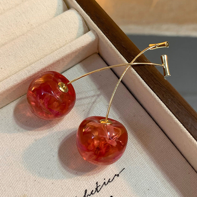 Wholesale Resin Cherry Earrings ACC-ES-Hank013