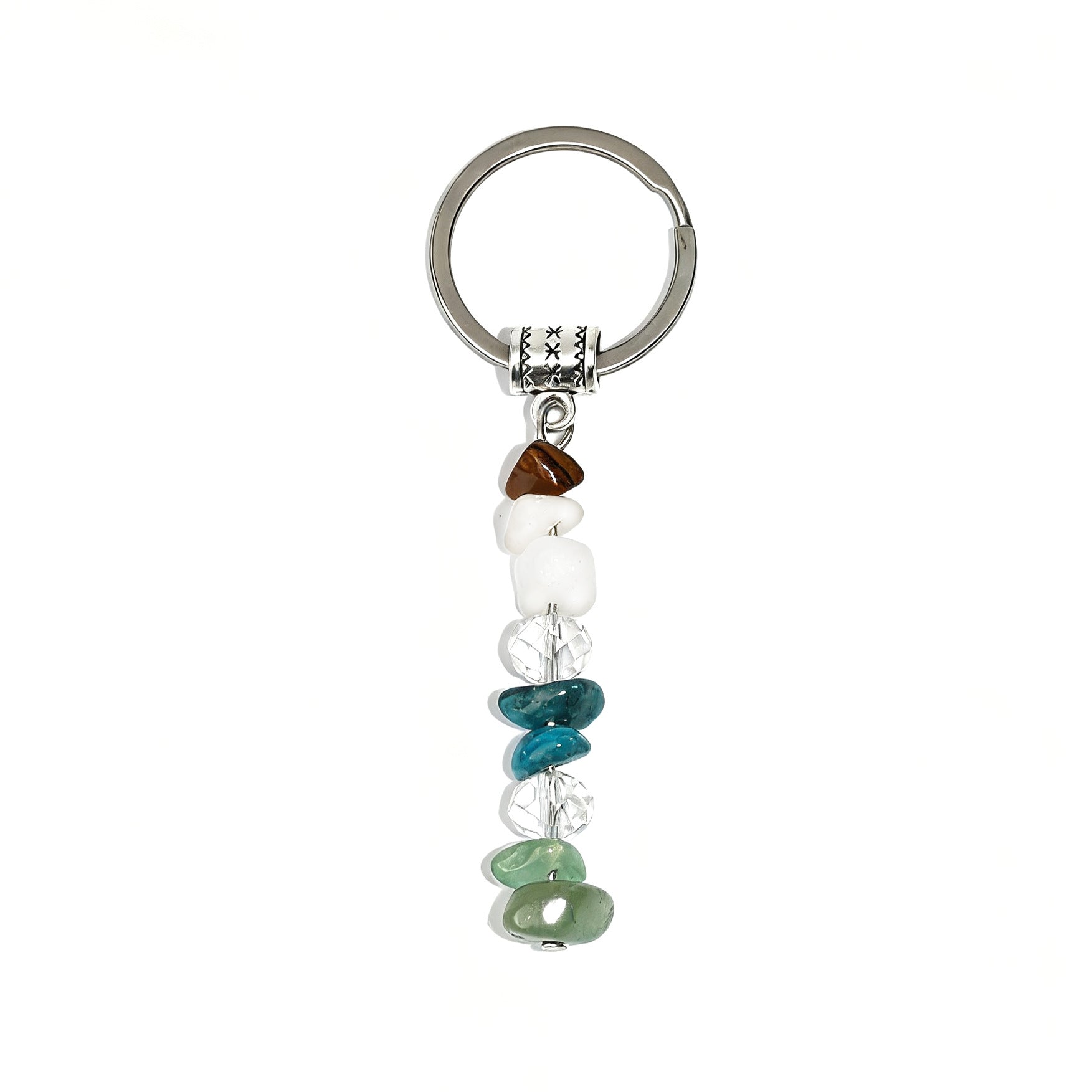 Wholesale Irregular Crystal Alloy Pendant  Hollow Heart Keychain